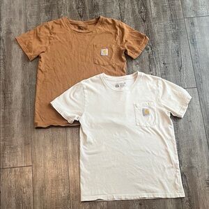 Carhartt Tan and White Pocket T-Shirts